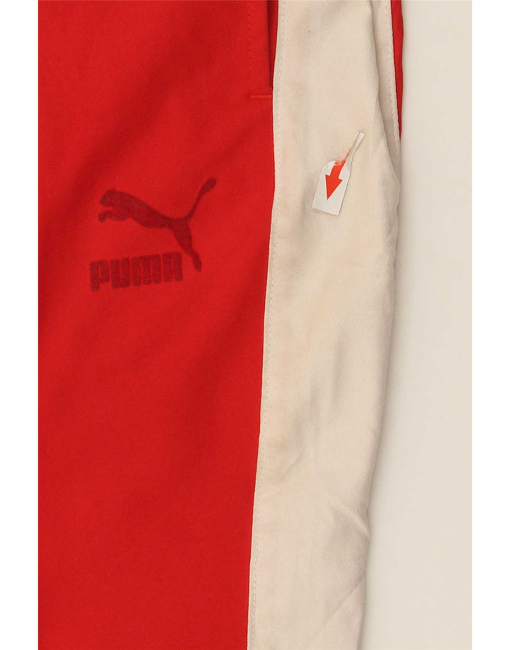 Pantaloni da tuta da donna Puma UK 12 Poliestere color block rosso medio