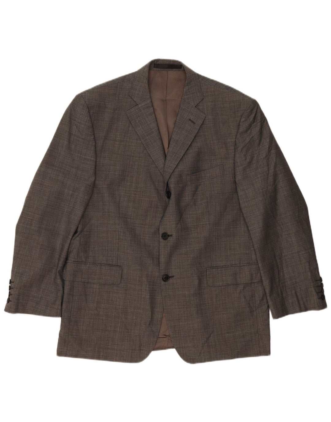 Giacca blazer a 3 bottoni da uomo Marks & Spencer UK 42 XL grigio lana vergine