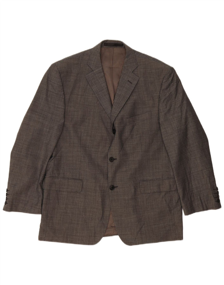Giacca blazer a 3 bottoni da uomo Marks & Spencer UK 42 XL grigio lana vergine