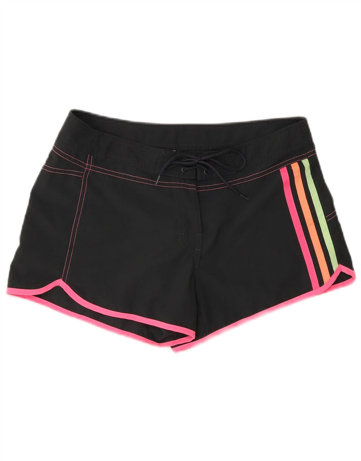 Pantaloncini da bagno da donna Adidas UK 8 Small poliestere nero