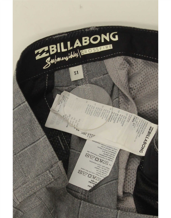 Pantaloncini chino da uomo Billabong W31 poliestere a righe grigio medio