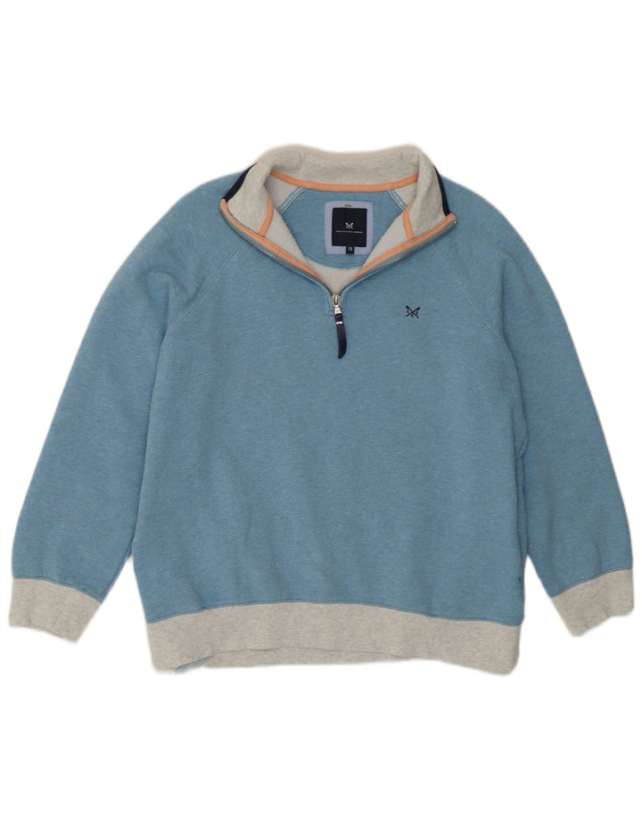 Crew Clothing Felpa da donna Maglione UK 12 Colorblock blu medio