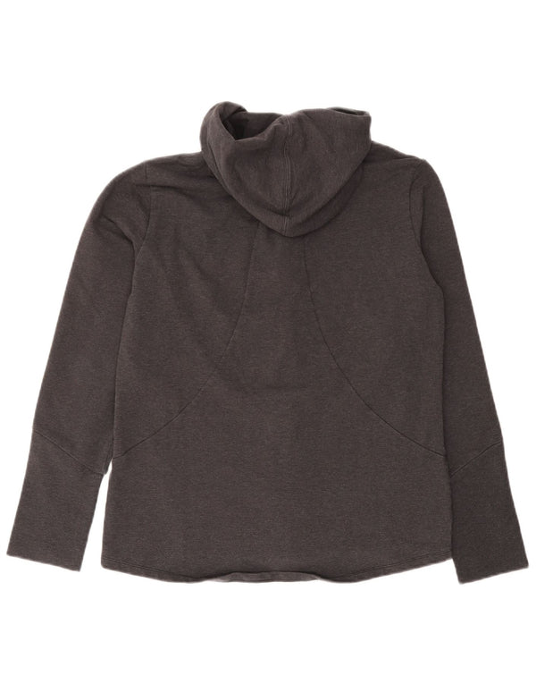 Felpa con cappuccio e zip da donna Puma UK 16 grande cotone grigio