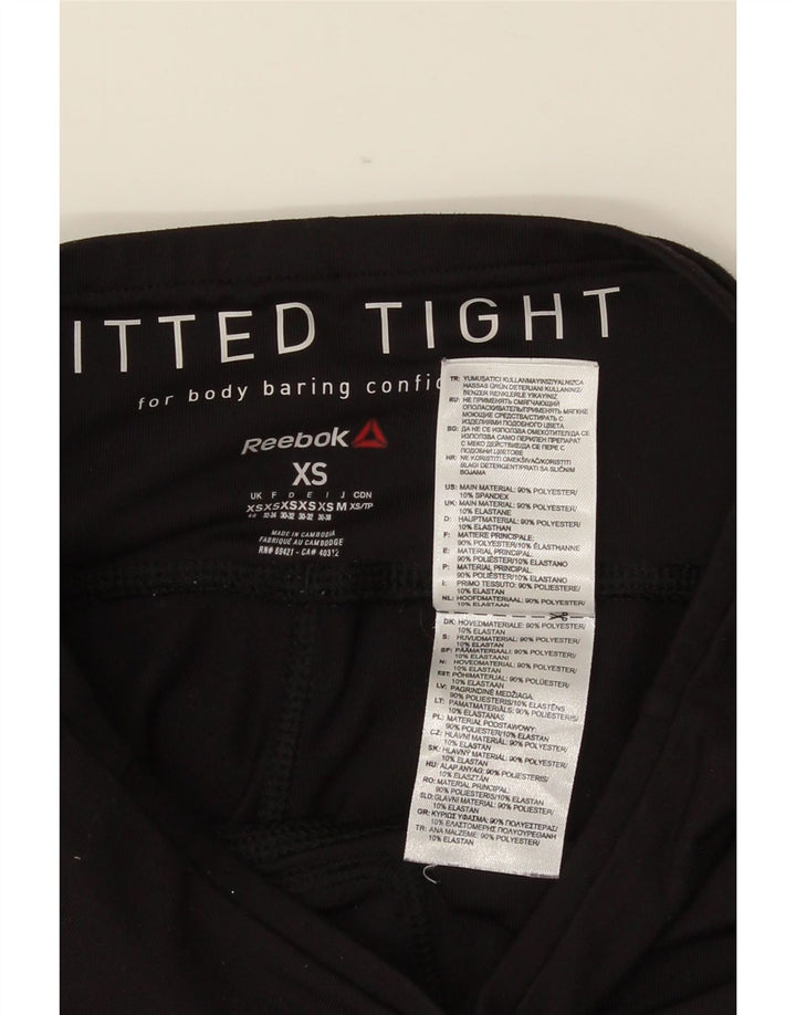 Leggings REEBOK da donna UK 4/6 XS poliestere nero