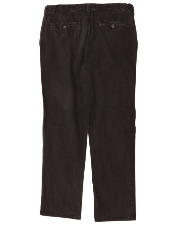 Pantaloni chino vestibilità regolare da uomo Marks & Spencer W36 L30 cotone nero