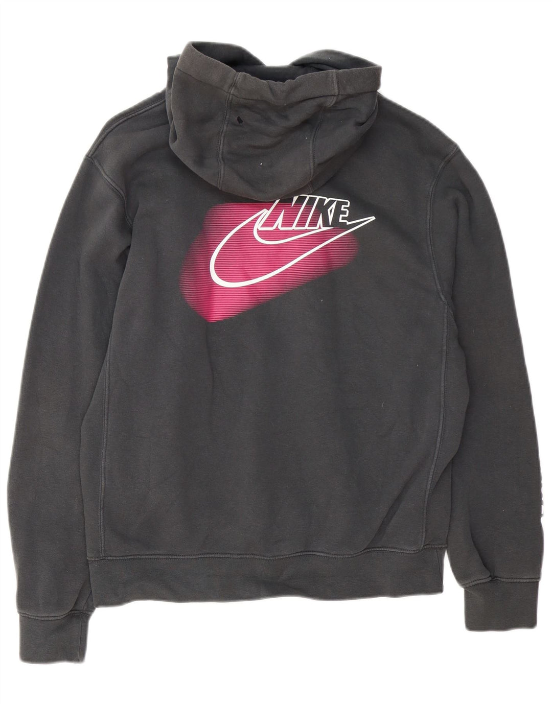 Felpa con cappuccio grafica Nike da uomo piccola in cotone grigio