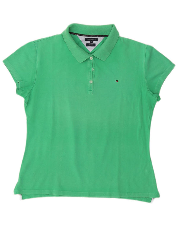Polo da donna slim fit Tommy Hilfiger UK 18 XL cotone verde