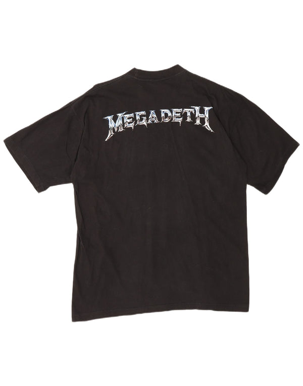 T-shirt grafica vintage da uomo Megadeth 1994 Top XL in cotone nero e metallo