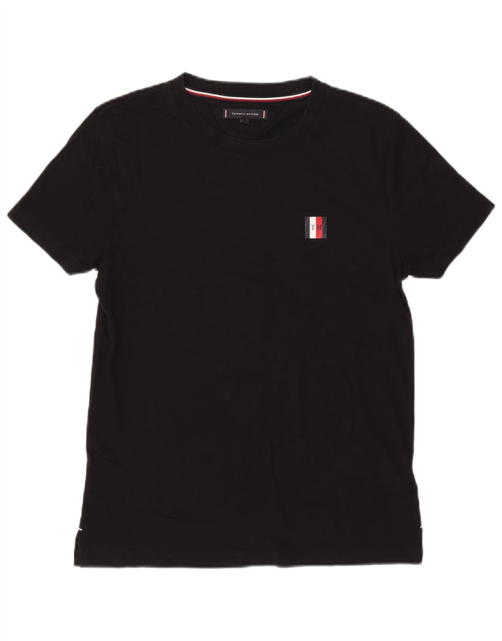 T-shirt da uomo Tommy Hilfiger Top in cotone nero medio
