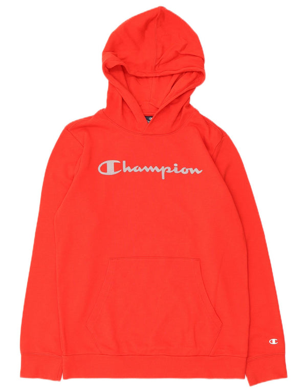 Felpa con cappuccio grafica Champion da ragazzo 13-14 anni XL Rossa