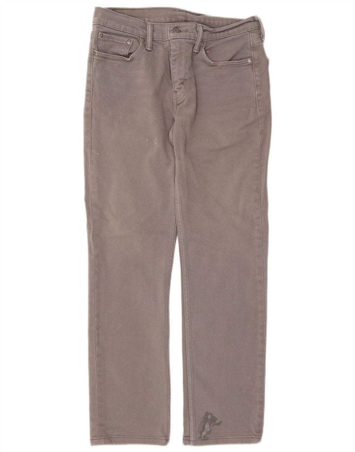 LEVI'S Mens 514 Straight Jeans W30 L29 Grey Cotton