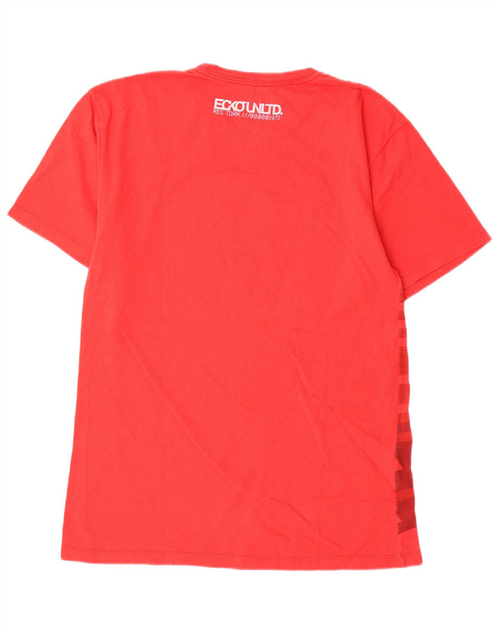 T-shirt grafica da uomo Ecko Unltd Top piccolo cotone geometrico rosso