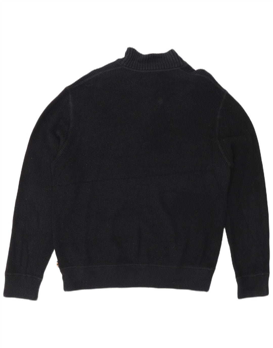 EDDIE BAUER Maglione da uomo con zip e collo grande in cotone a righe blu navy