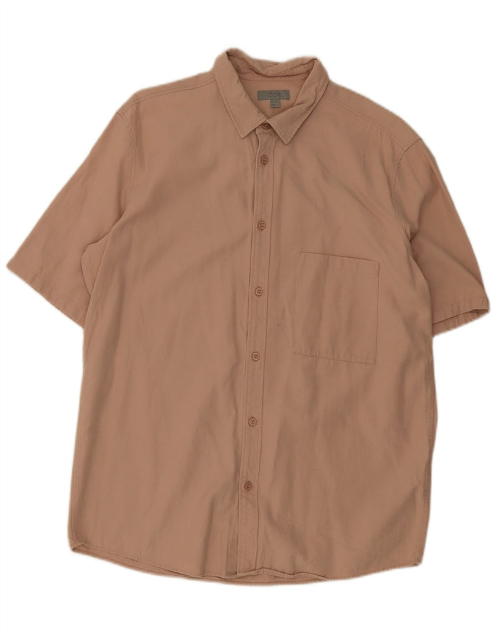 Camicia Cos da uomo a maniche corte in Lyocell beige medio