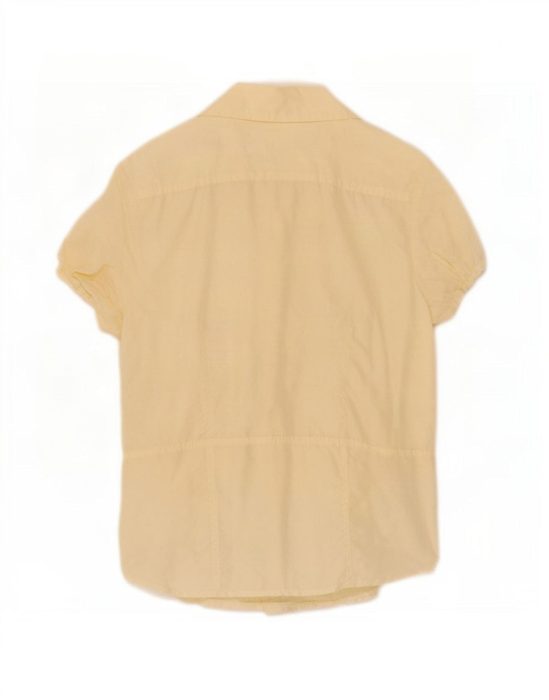 Camicia da donna Tommy Hilfiger a maniche corte con volant sul davanti US 8 giallo medio