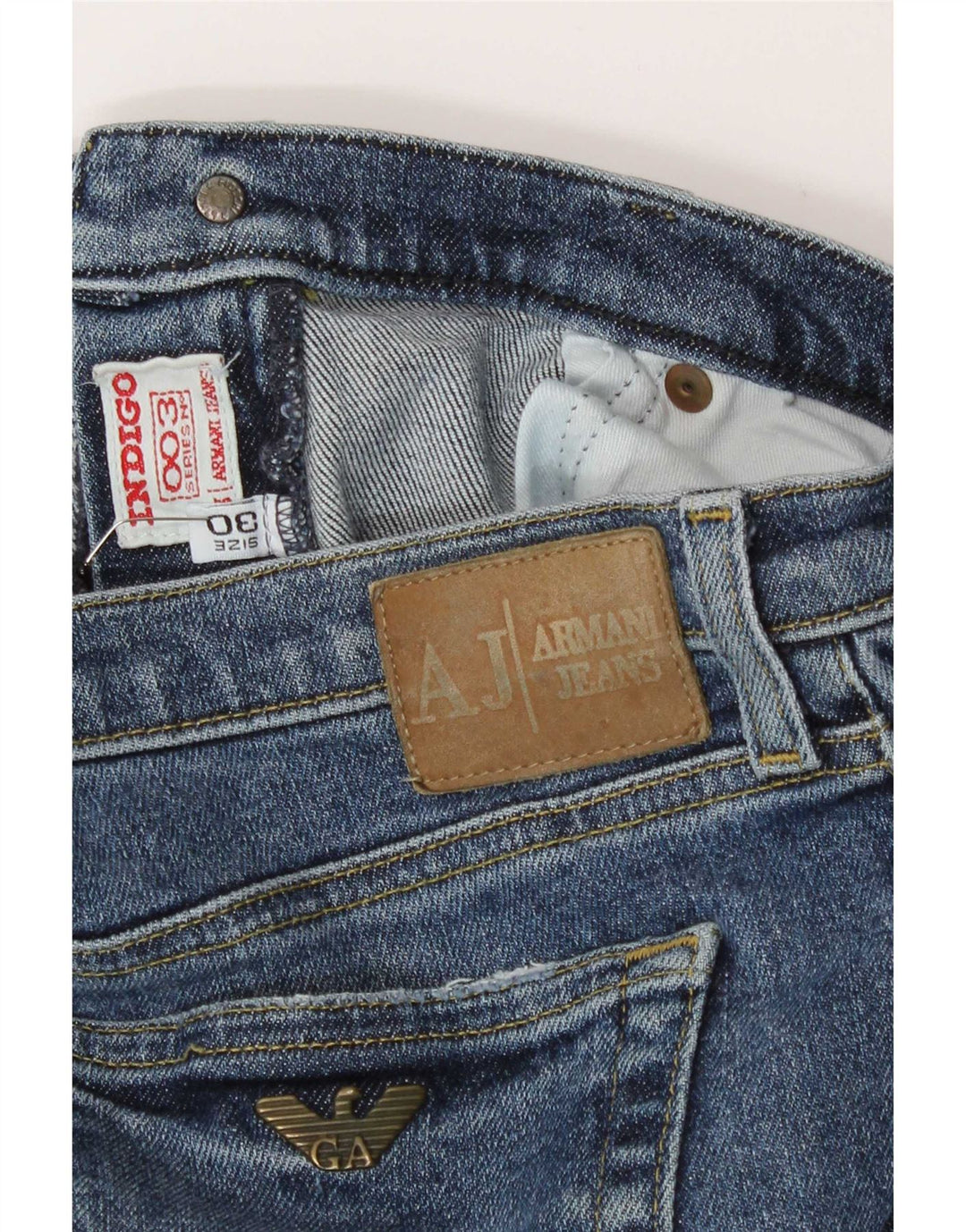 Jeans Bootcut da uomo Armani W30 L29 in cotone blu