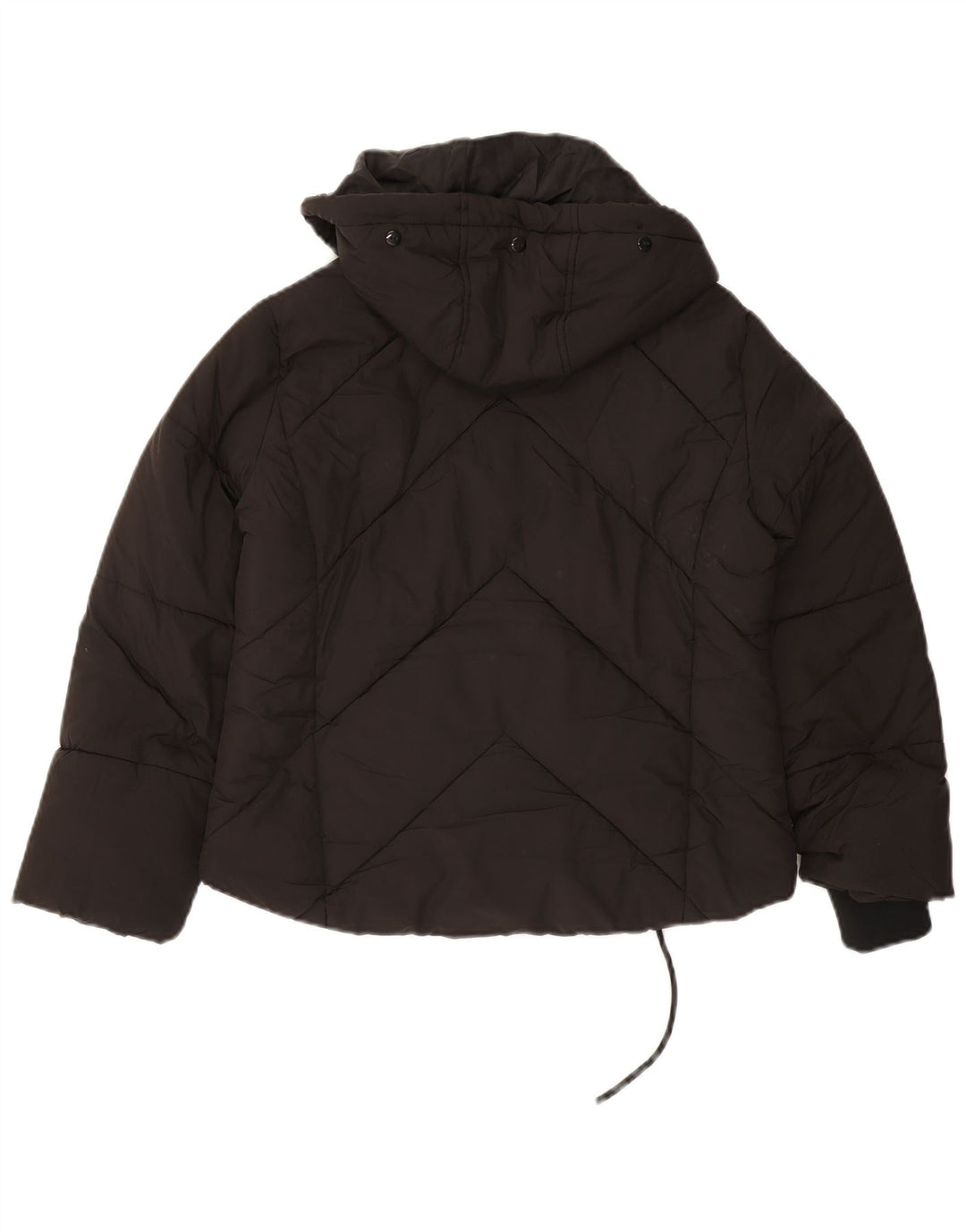 Topshop Giacca imbottita oversize con cappuccio da donna Petite UK 8 piccola nera