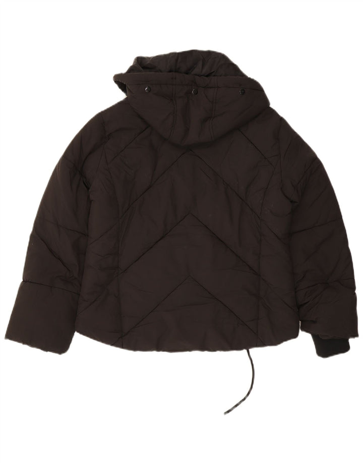 Topshop Giacca imbottita oversize con cappuccio da donna Petite UK 8 piccola nera
