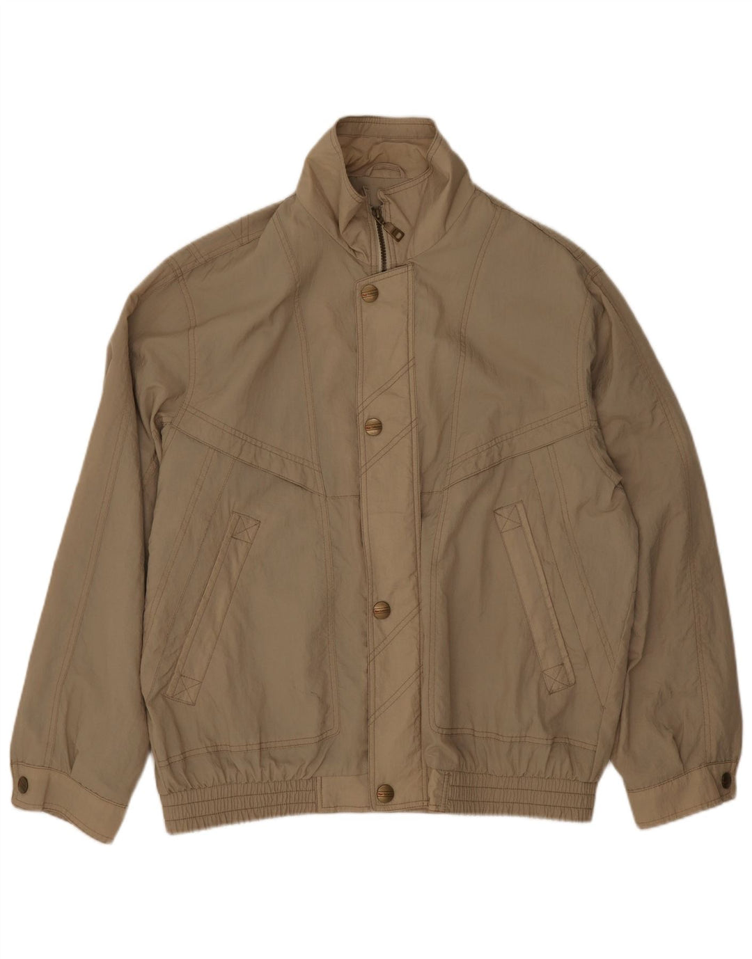 Giubbotto bomber da uomo vintage UK 42 XL Poliestere beige
