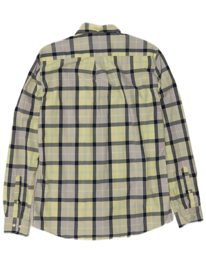 Camicia Barbour da uomo dalla vestibilità rilassata, in cotone a quadri gialli medi