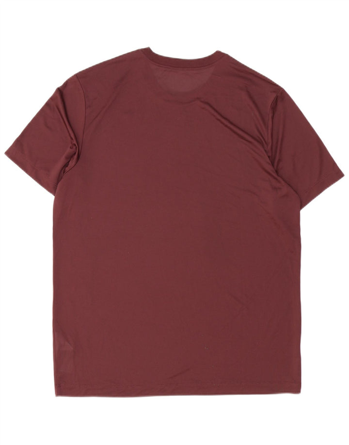 T-shirt Nike Dri Fit da uomo, taglia grande, in poliestere bordeaux