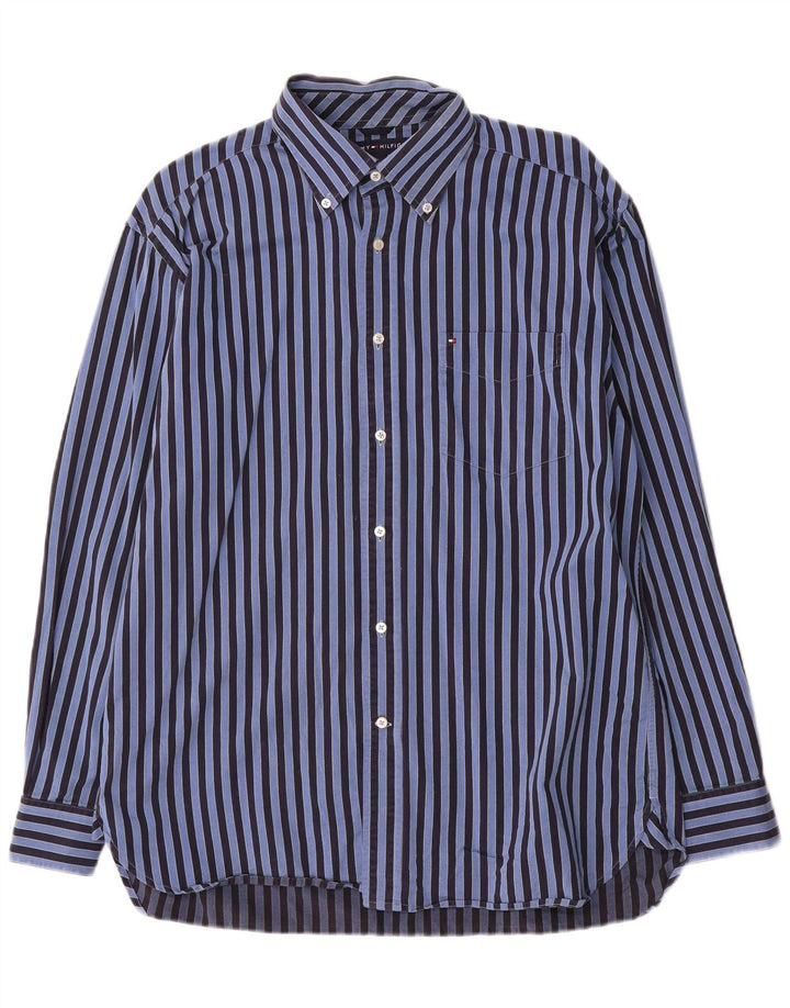 Camicia da uomo Tommy Hilfiger blu medio a righe
