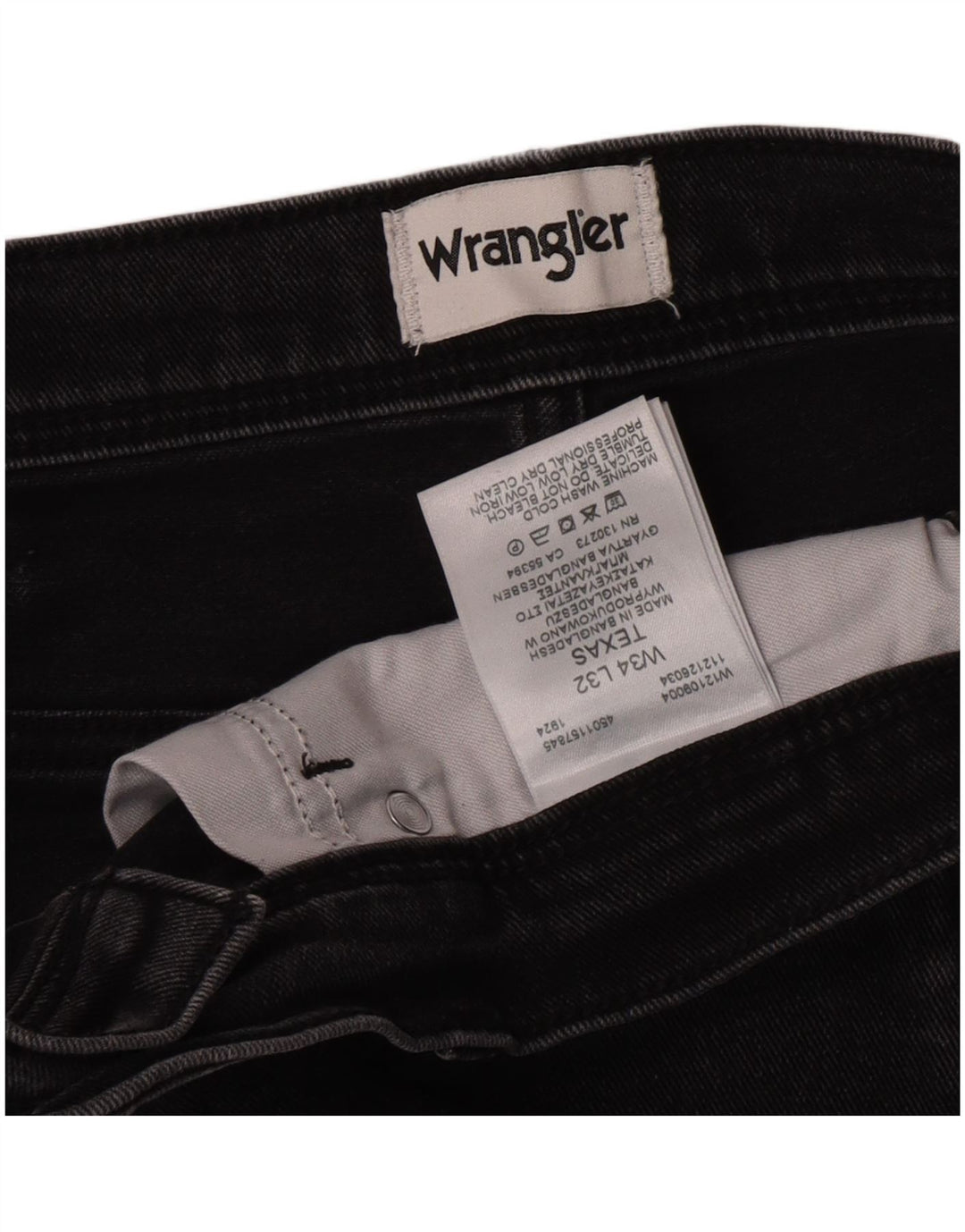 Jeans dritti da uomo Wrangler Texas W34 L30 cotone grigio