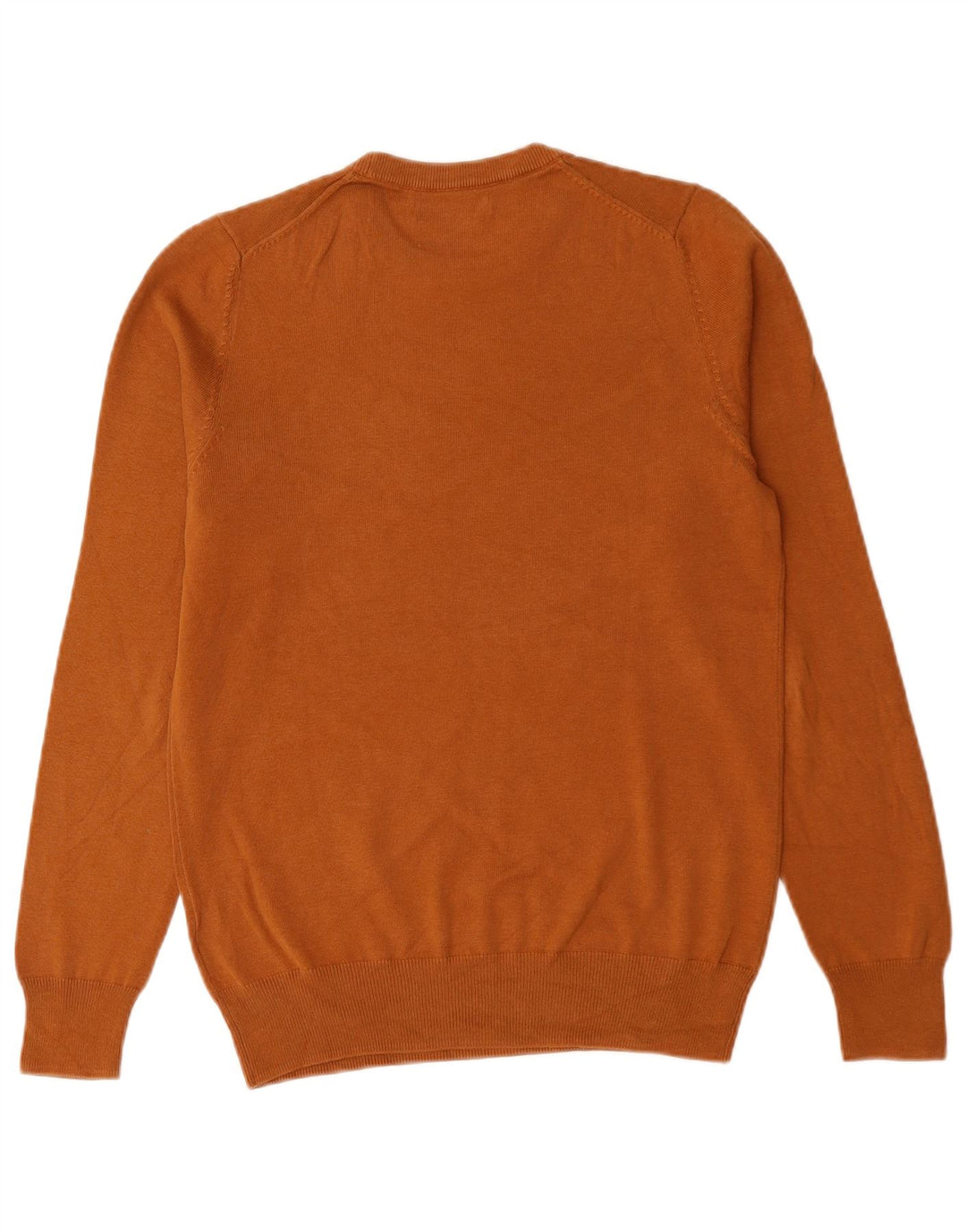 Maglione maglione girocollo da uomo Marks & Spencer piccolo cotone marrone