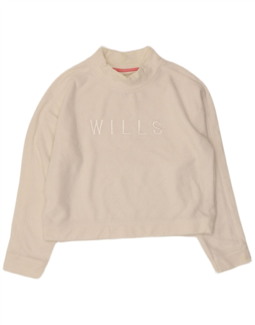 Felpa grafica corta da donna Jack Wills UK 14 grande bianco