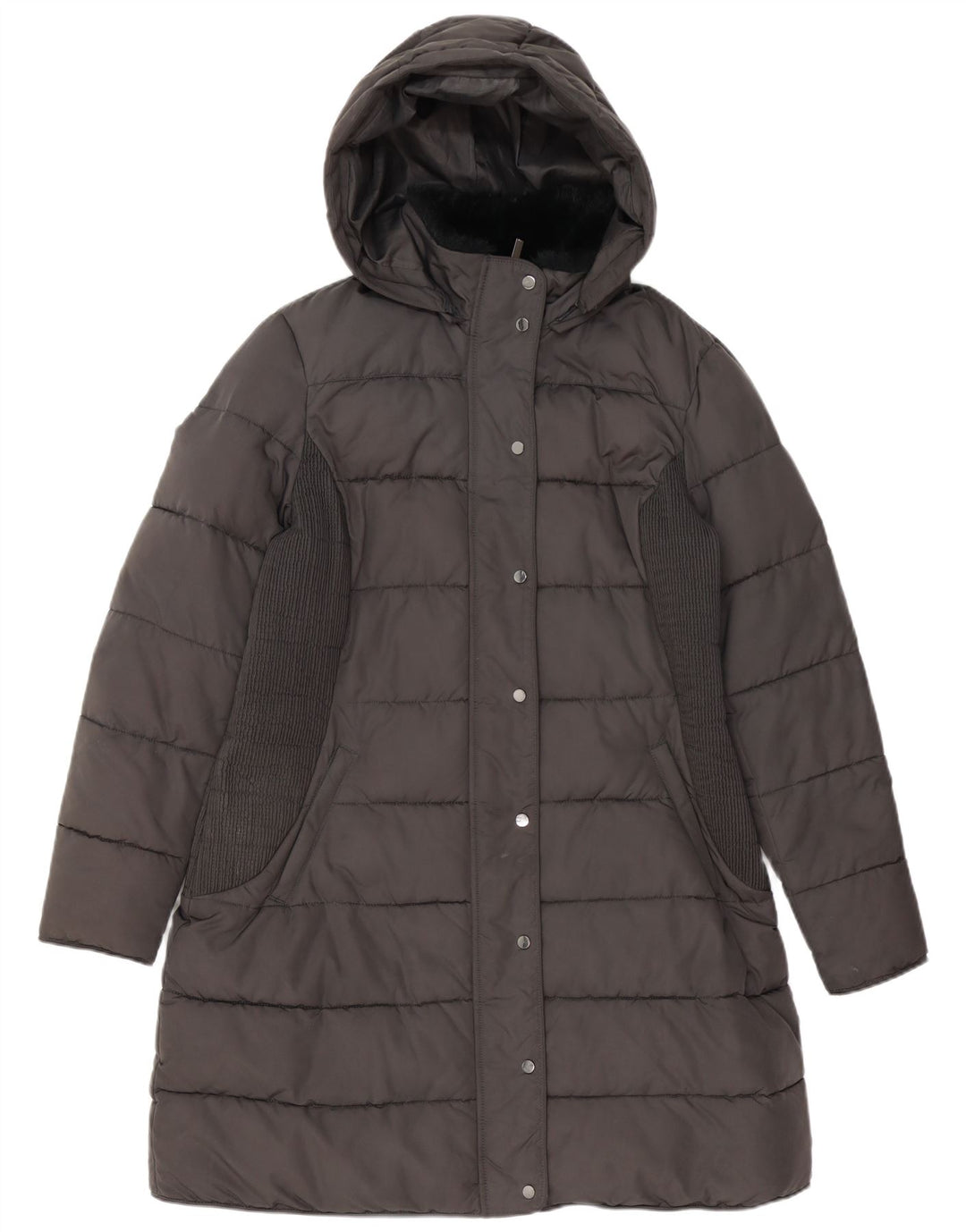 HOBBS Womens Hooded Padded Coat UK 16 Large Grey