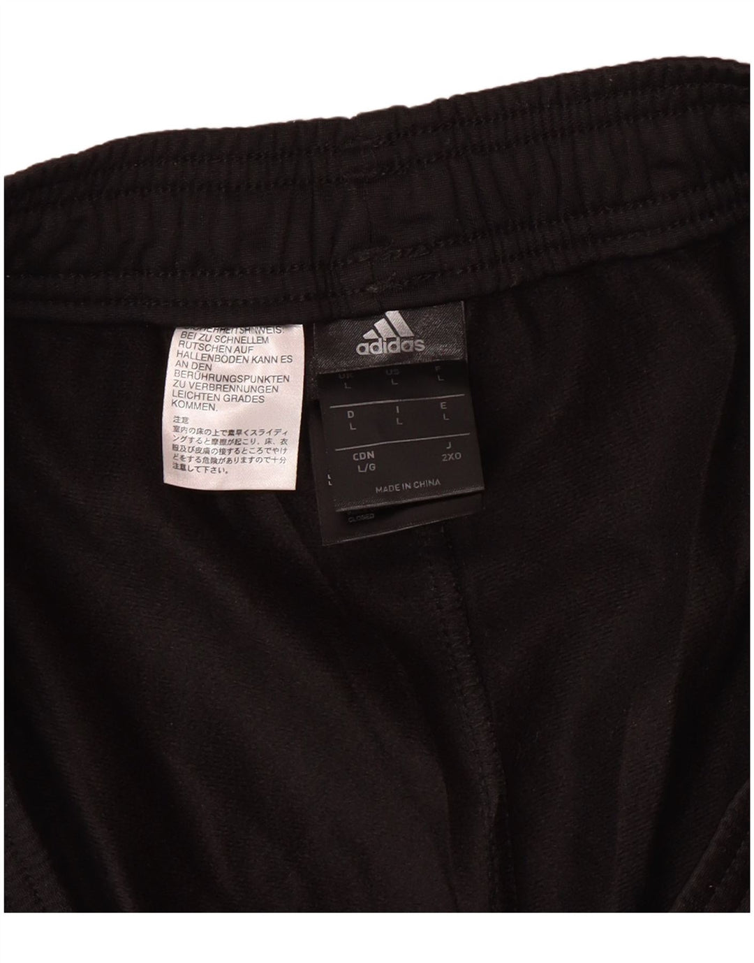 Pantaloni da tuta da uomo ADIDAS grandi in poliestere color block nero