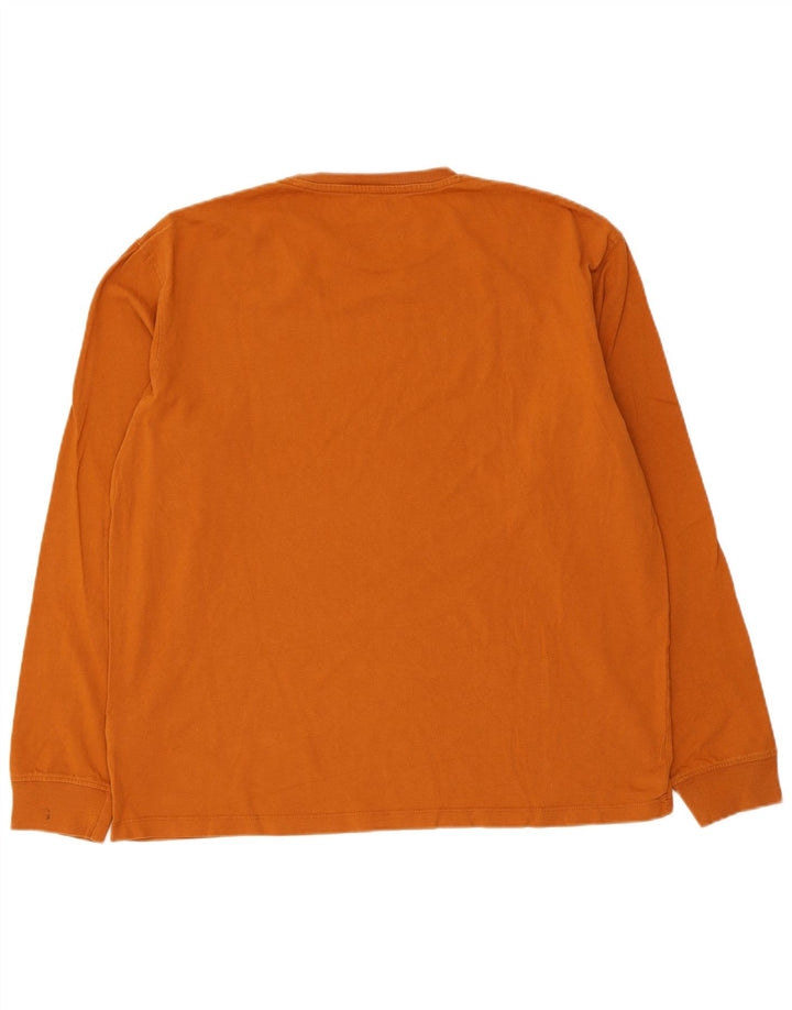 Top da uomo Wrangler a maniche lunghe in cotone marrone medio
