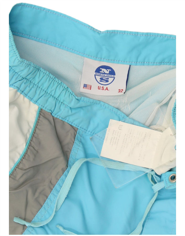 Pantaloncini da bagno da uomo North Sails blu medio color block in poliammide
