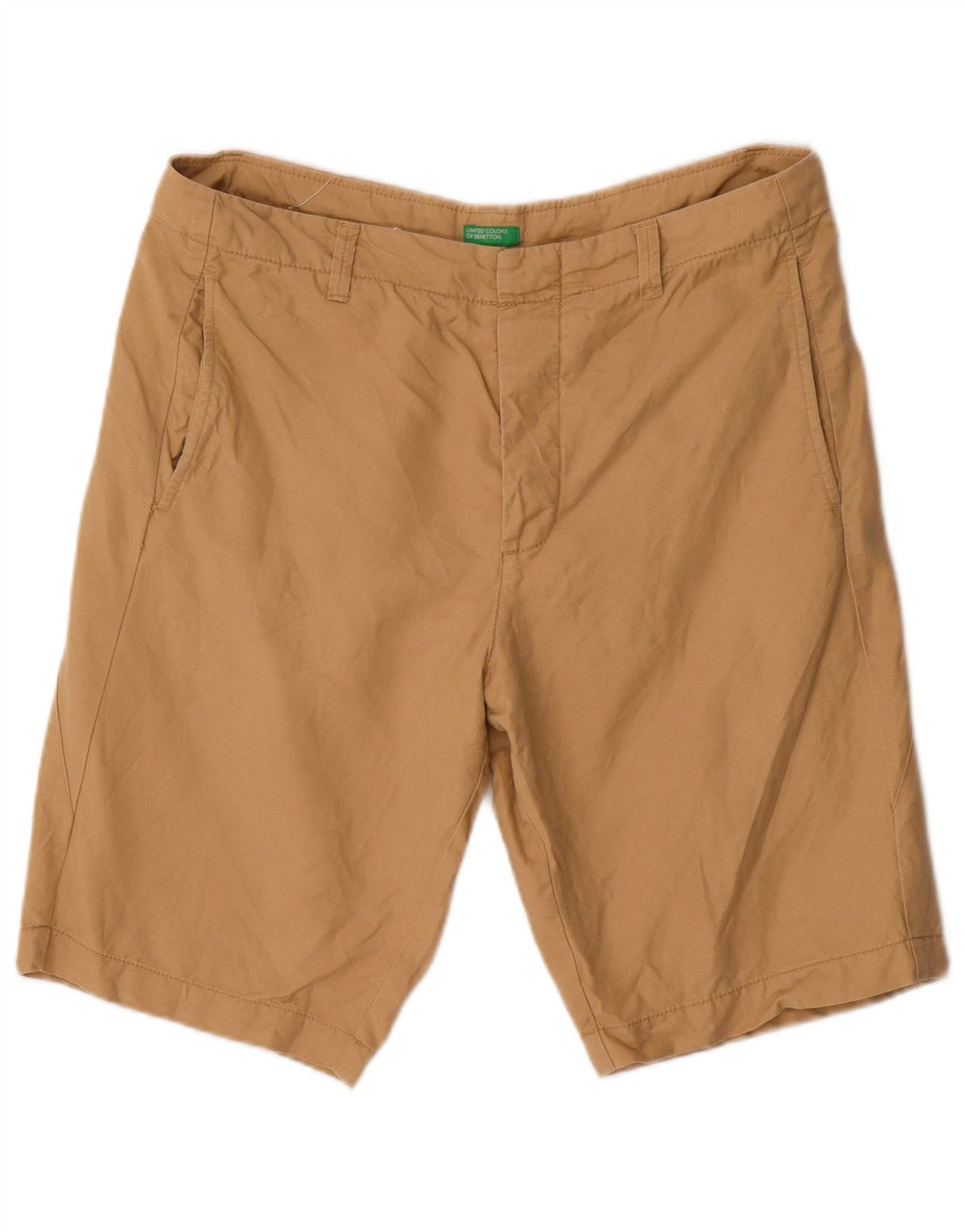 Pantaloncini chino da uomo Benetton IT 48 medio W34 cotone beige