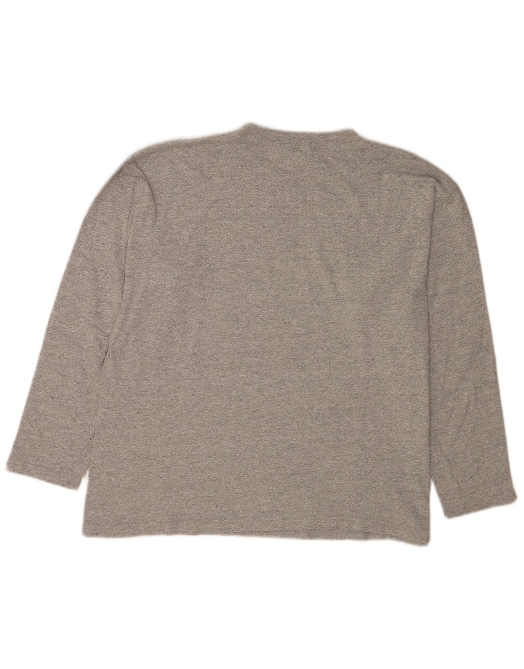 Champion Top grafico da uomo a maniche lunghe in cotone chiazzato grigio grande