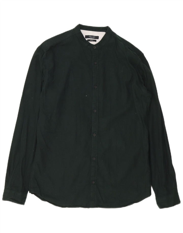 Camicia slim fit da uomo Jack & Jones taglia 40 cotone nero medio