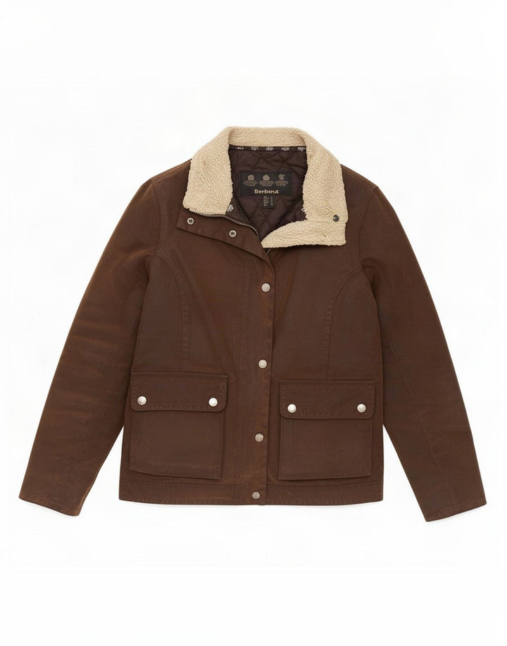 Giacca da donna in cotone cerato Barbour UK 8 piccola marrone