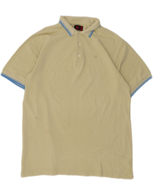 Kappa Mens Polo Shirt XL Yellow Cotton