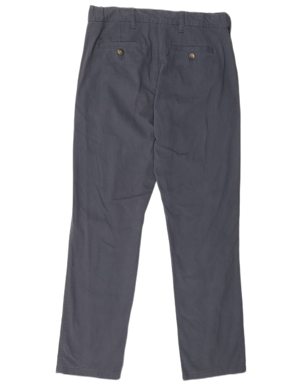 Pantaloni chino dritti da uomo James Pringle W34 L31 cotone blu navy