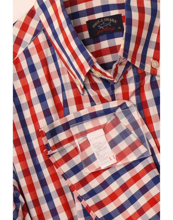Camicia da uomo Paul & Shark taglia 39 cotone a quadretti multicolore medio