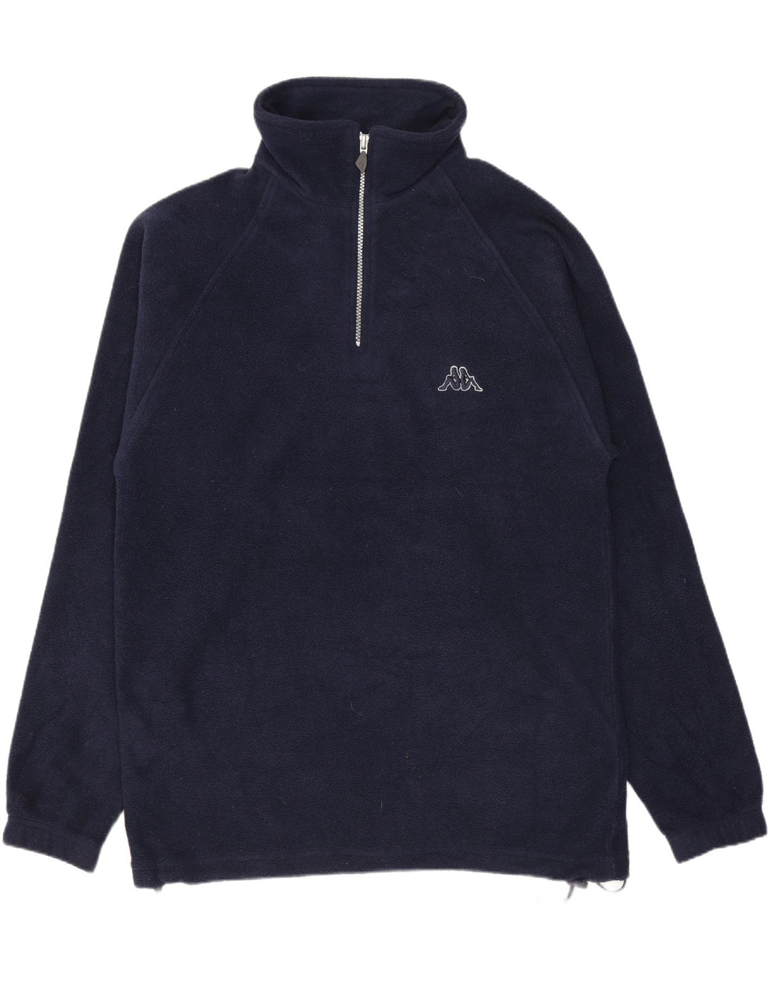 Maglione in pile Kappa da uomo con zip e collo piccolo blu navy