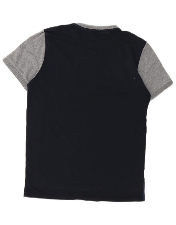 T-shirt da uomo Fred Perry Top Small in cotone color block blu navy