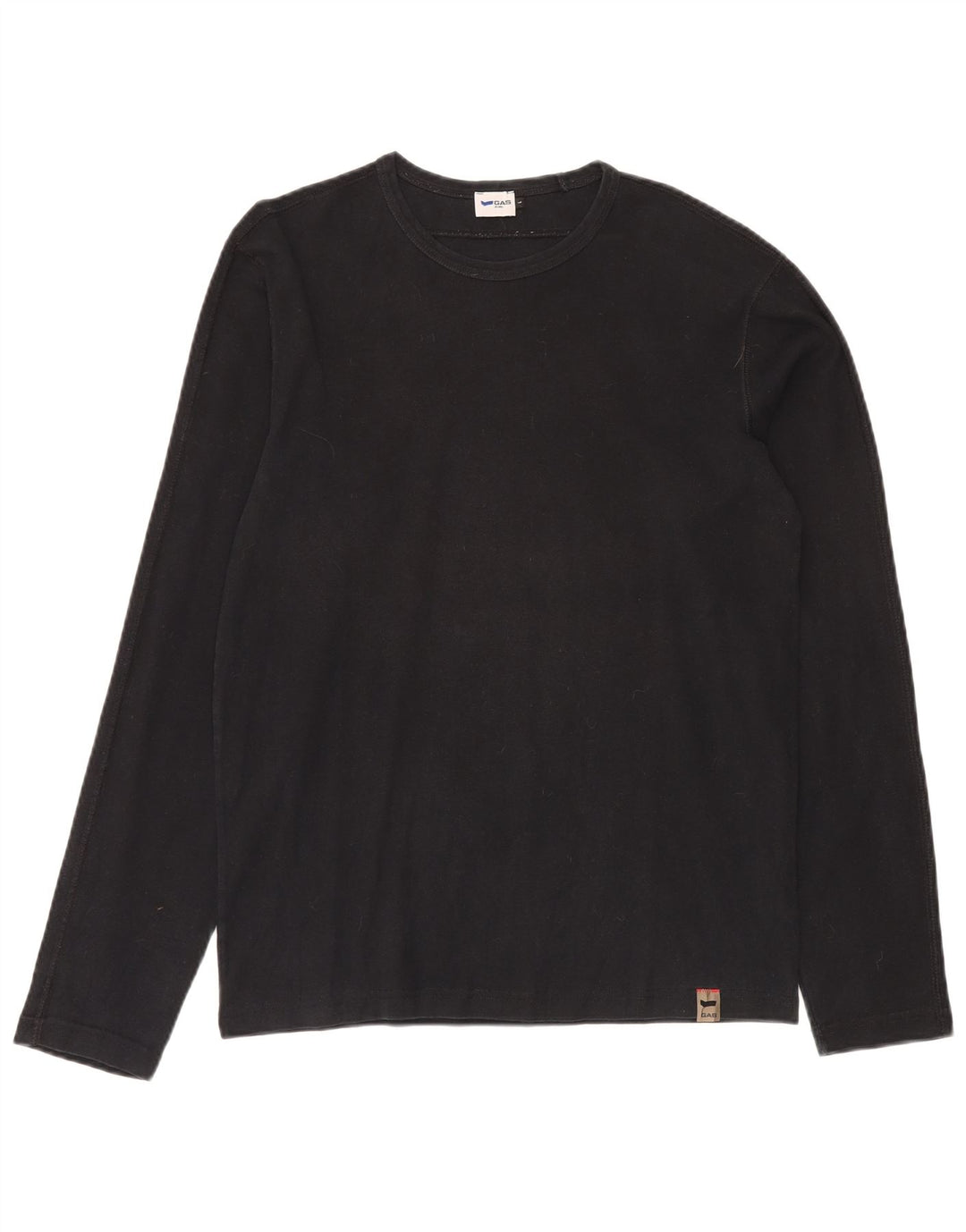 GAS Top Uomo Manica Lunga Large Nero Cotone