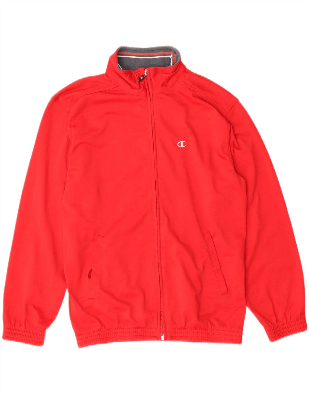 CHAMPION Boys Tracksuit Top Jacket 9-10 Years Red