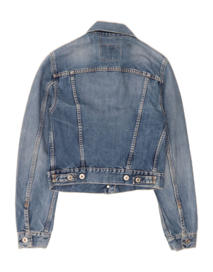 REPLAY Womens Crop Denim Jacket UK 10 Small Blue Cotton Vintage Replay and Second-Hand Replay from Messina Hembry 