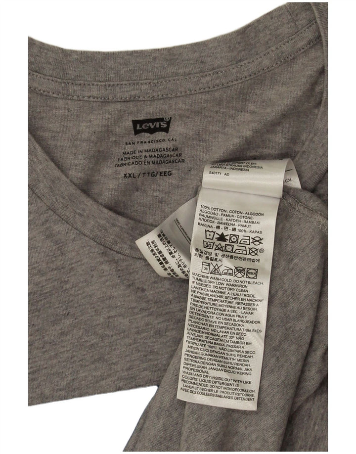 T-shirt grafica da uomo Levi's Top 2XL in cotone grigio