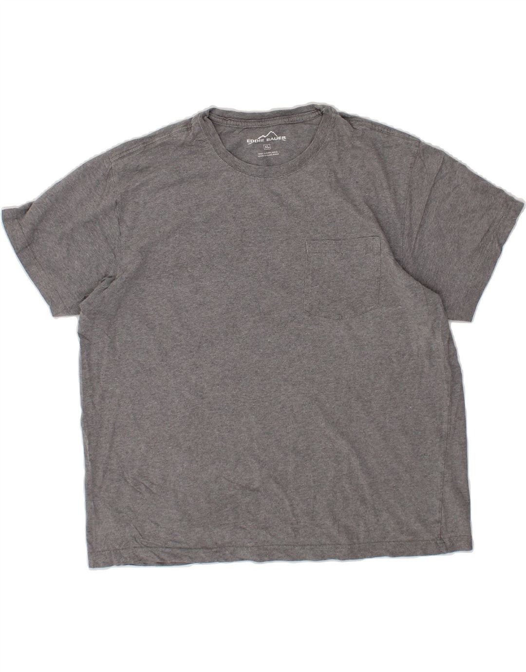 EDDIE BAUER Mens T-Shirt Top XL Grey Cotton Vintage Eddie Bauer and Second-Hand Eddie Bauer from Messina Hembry 