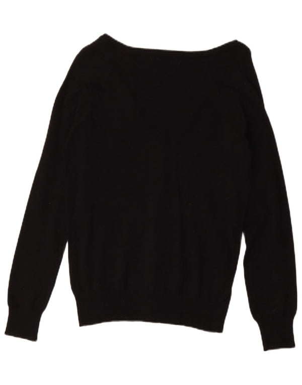 Maglione cardigan da donna Zara UK 14 grande cotone nero