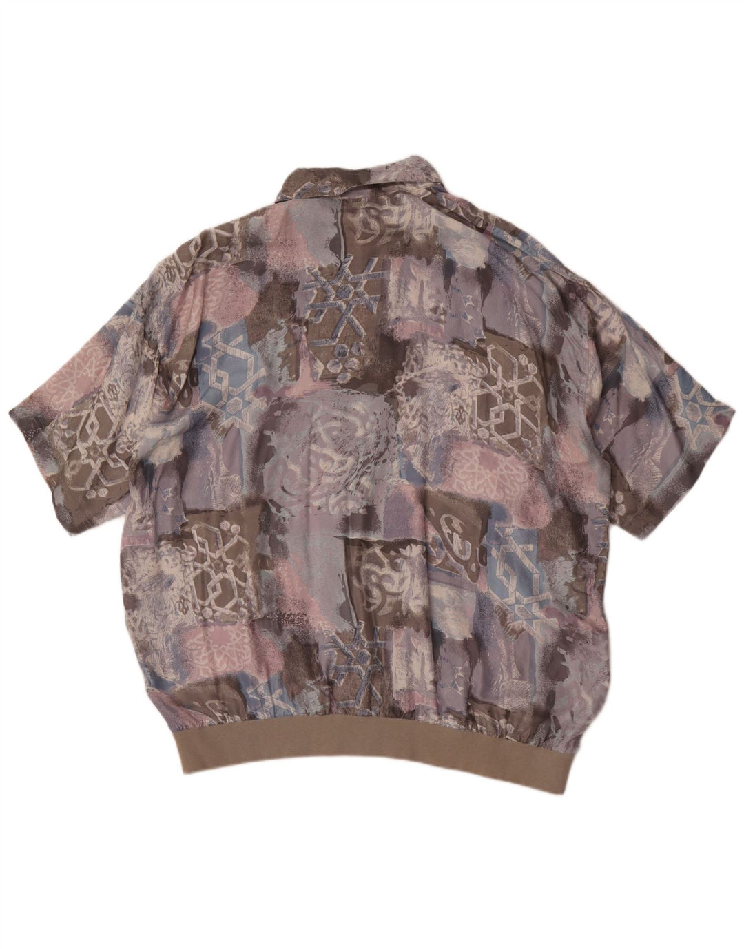 Camicia pullover a maniche corte da uomo Canda IT 56/58 XL Patchwork multicolore