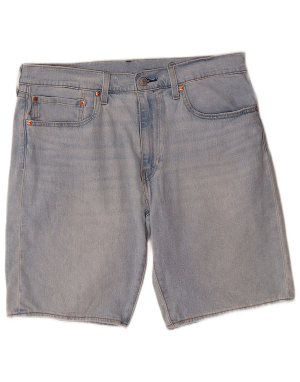Pantaloncini di jeans Levi's 405 da uomo W34 di grandi dimensioni in cotone blu